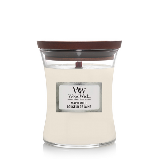 WoodWick Warm Wool Medium Candle - Yankee Candle & WoodWick