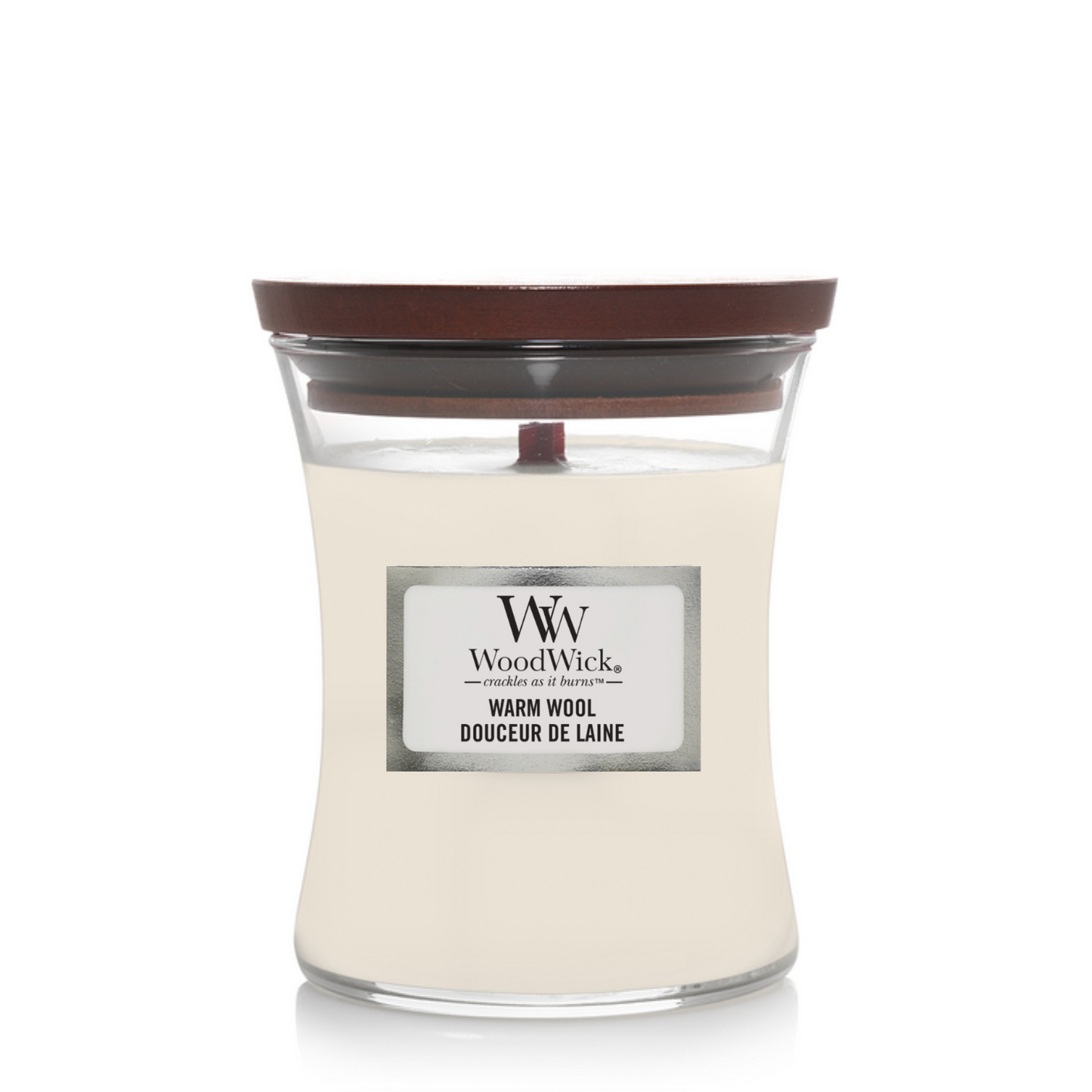 WoodWick Warm Wool Medium Candle - Yankee Candle & WoodWick