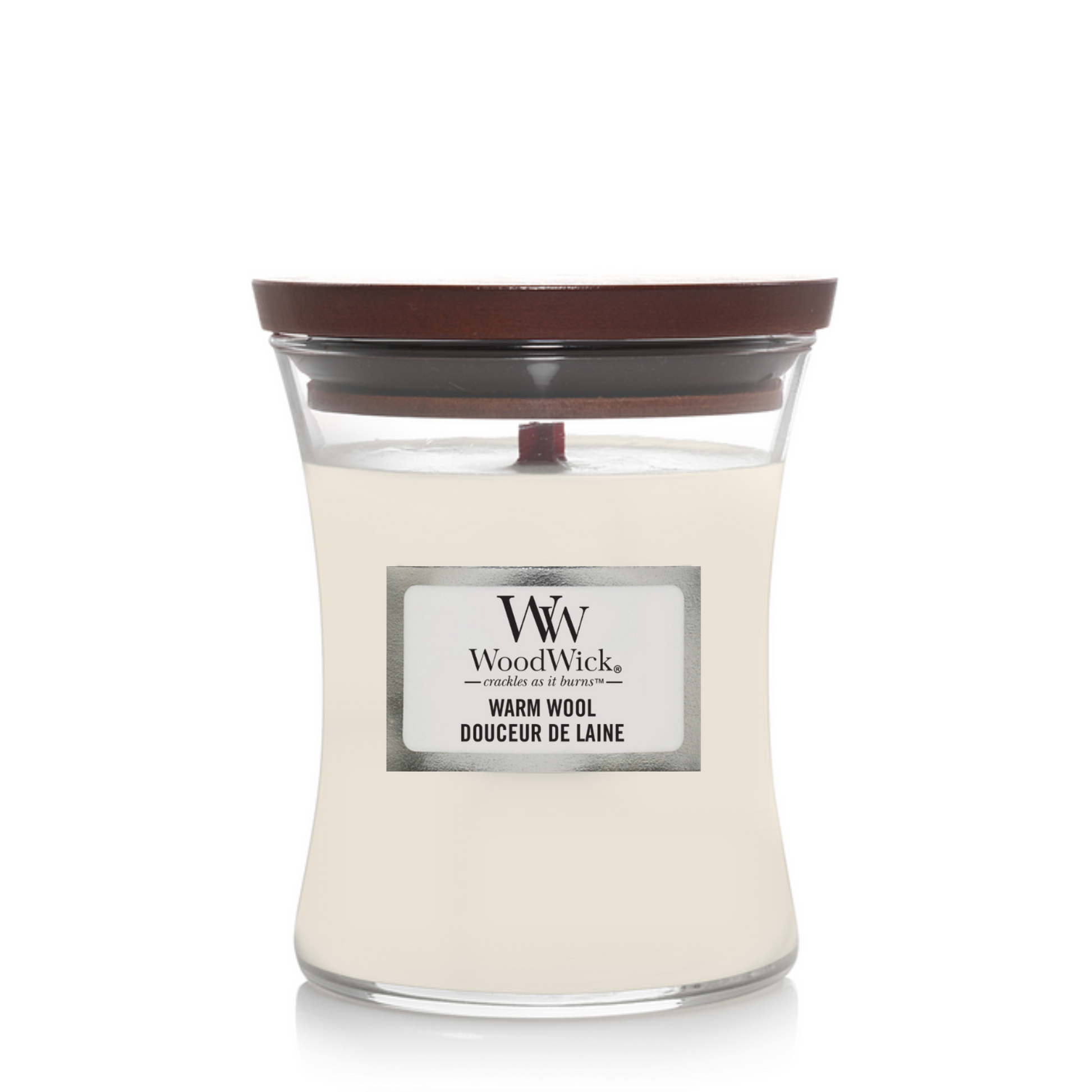 WoodWick Warm Wool Medium Candle - Yankee Candle & WoodWick