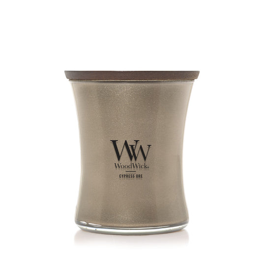 WoodWick Precious Metals Cypress Ore Medium Candle - Yankee Candle & WoodWick