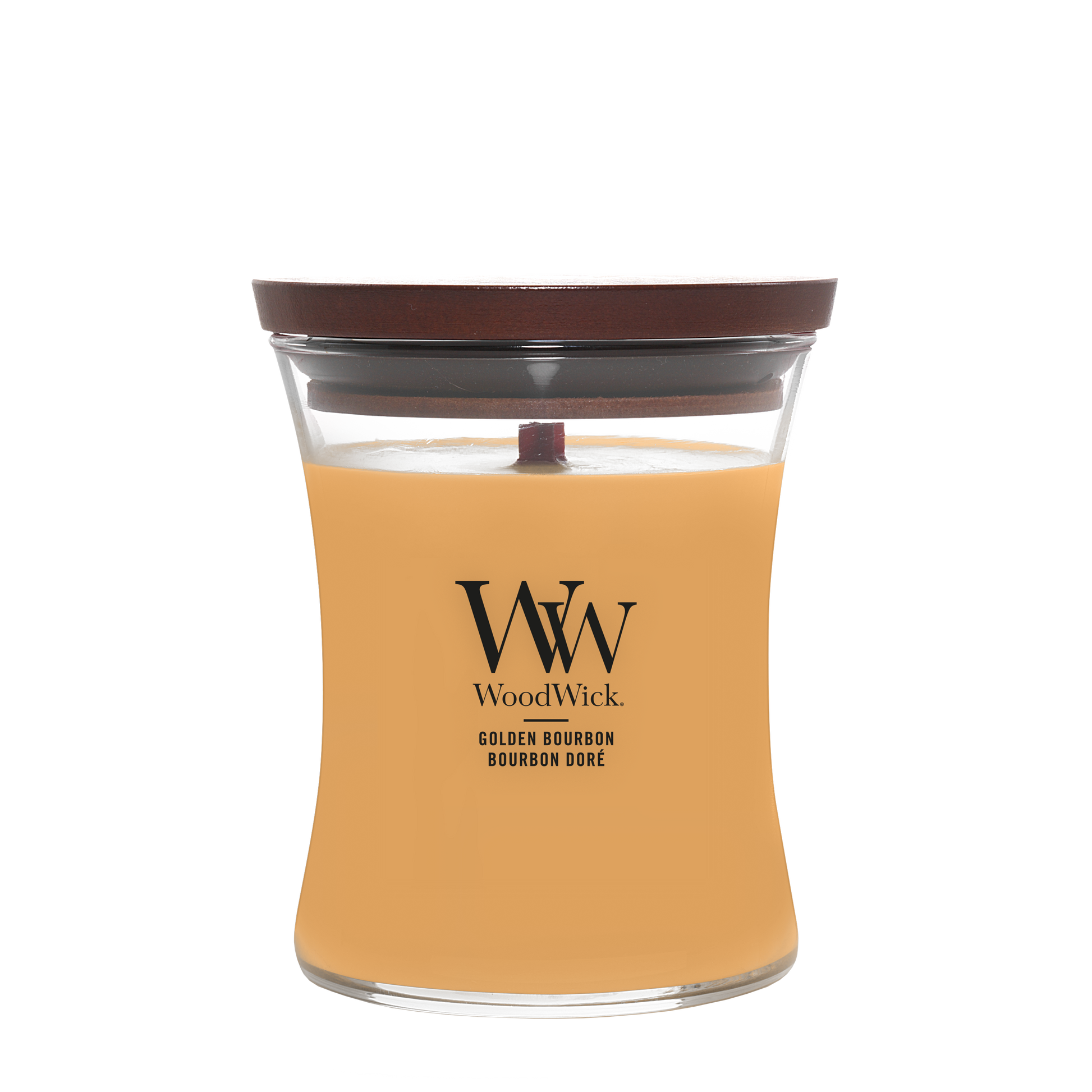 WoodWick Golden Bourbon Medium Candle - Yankee Candle & WoodWick