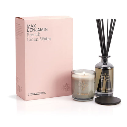 Max Benjamin Geurkaars & Geurstokjes Cadeauset - French Linen Water