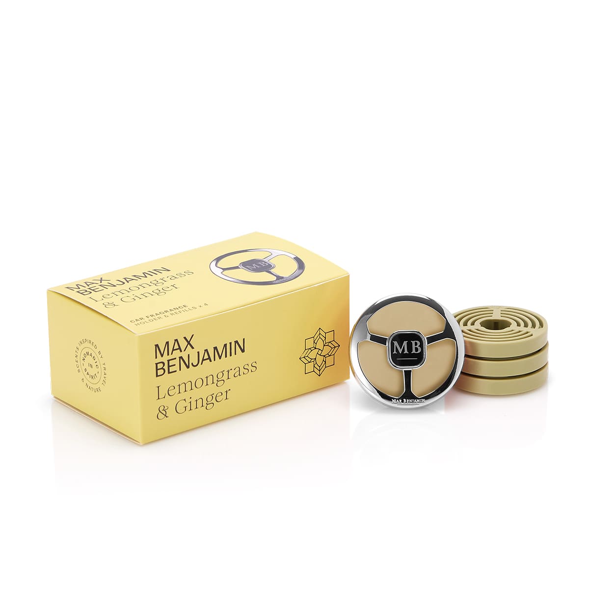 Max Benjamin Autoparfum Cadeauset - Lemongrass & Ginger