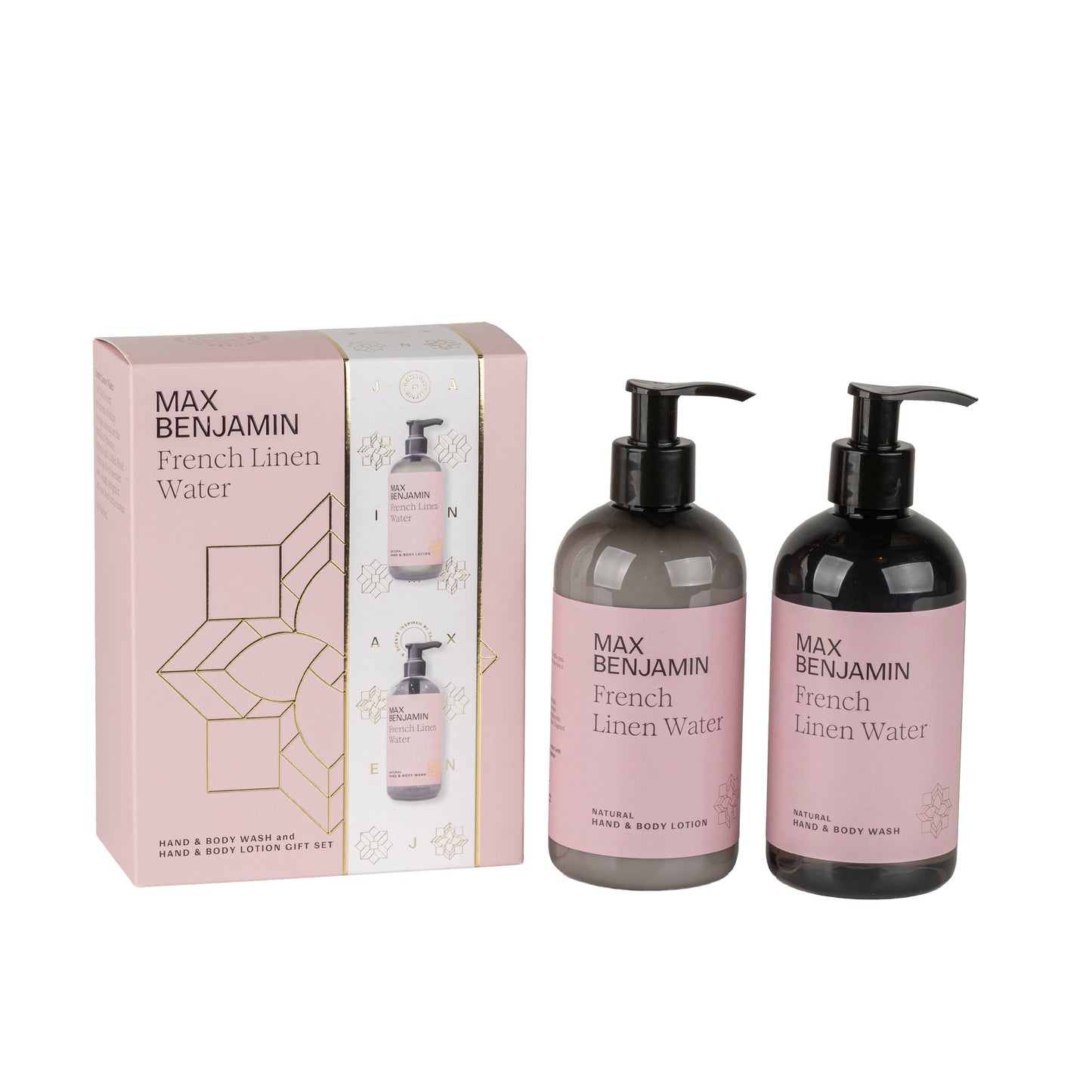 Max Benjamin Hand & Body Lotion + Wash 300ml - French Linen Water