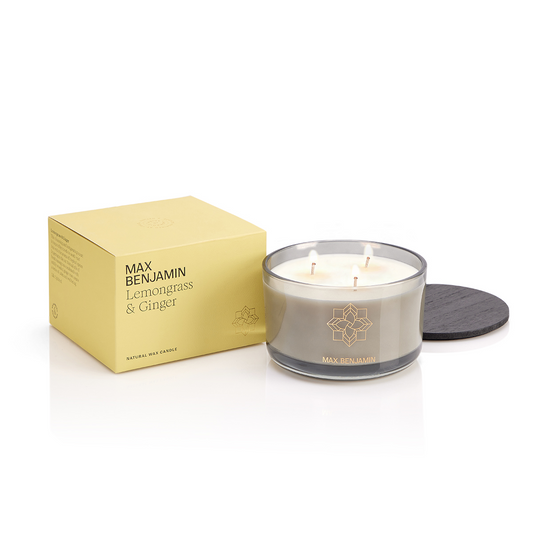 Max Benjamin 3-Wick Geurkaars - Lemongrass & Ginger