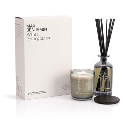Max Benjamin Geurkaars & Geurstokjes Cadeauset - White Pomegranate