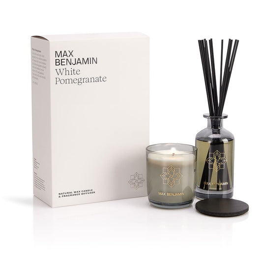 Max Benjamin Geurkaars & Geurstokjes Cadeauset - White Pomegranate