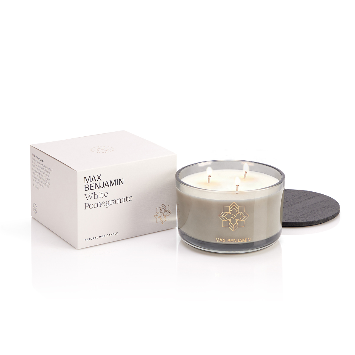 Max Benjamin 3-Wick Geurkaars - White Pomegranate