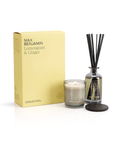 Max Benjamin Geurkaars & Geurstokjes Cadeauset - Lemongrass & Ginger