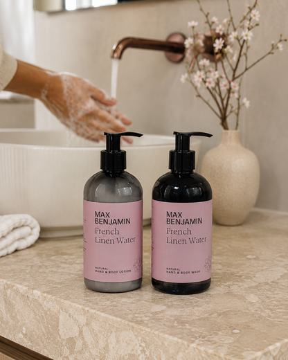 Max Benjamin Hand & Body Lotion + Wash 300ml - French Linen Water