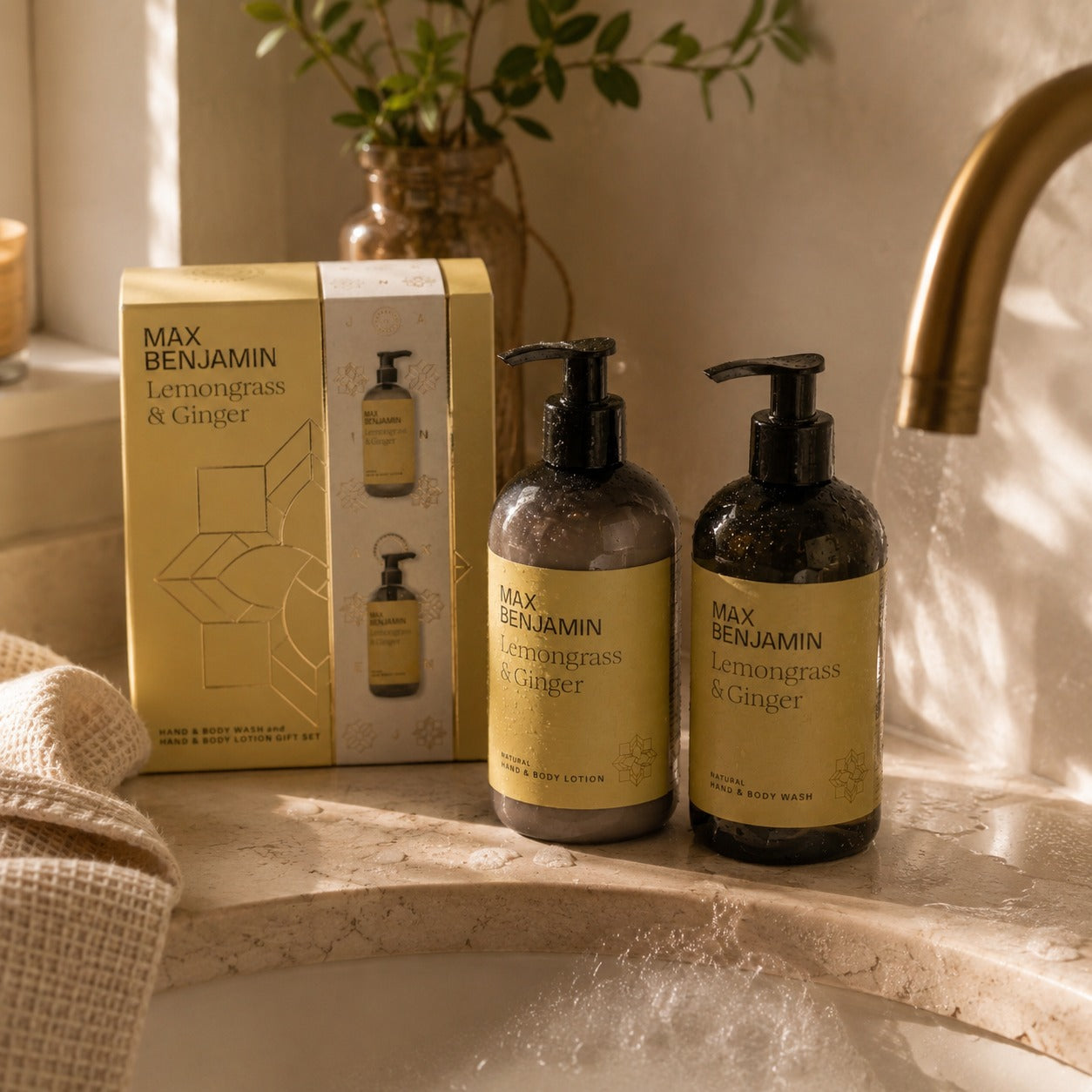 Max Benjamin Hand & Body Lotion + Wash 300ml - Lemongrass & Ginger
