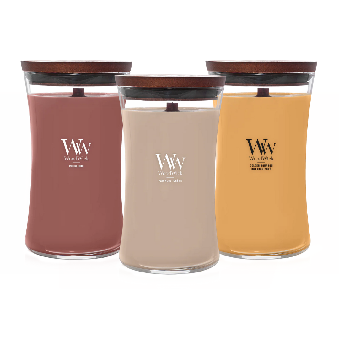 WoodWick Opulent Woods 3x Large Jar Voordeelbundel