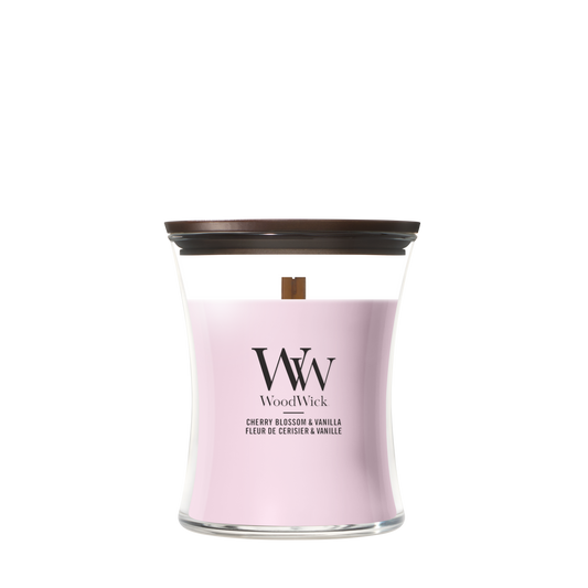 WoodWick Cherry Blossom & Vanilla Medium Candle