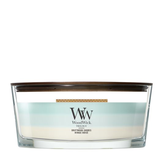 WoodWick Driftwood Shores Ellipse Trilogy Candle