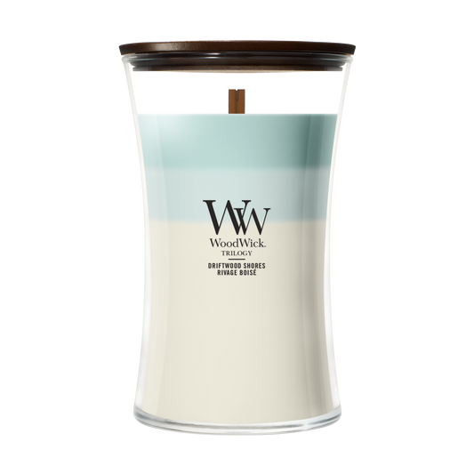 WoodWick Driftwood Shores Large Trilogy Candle