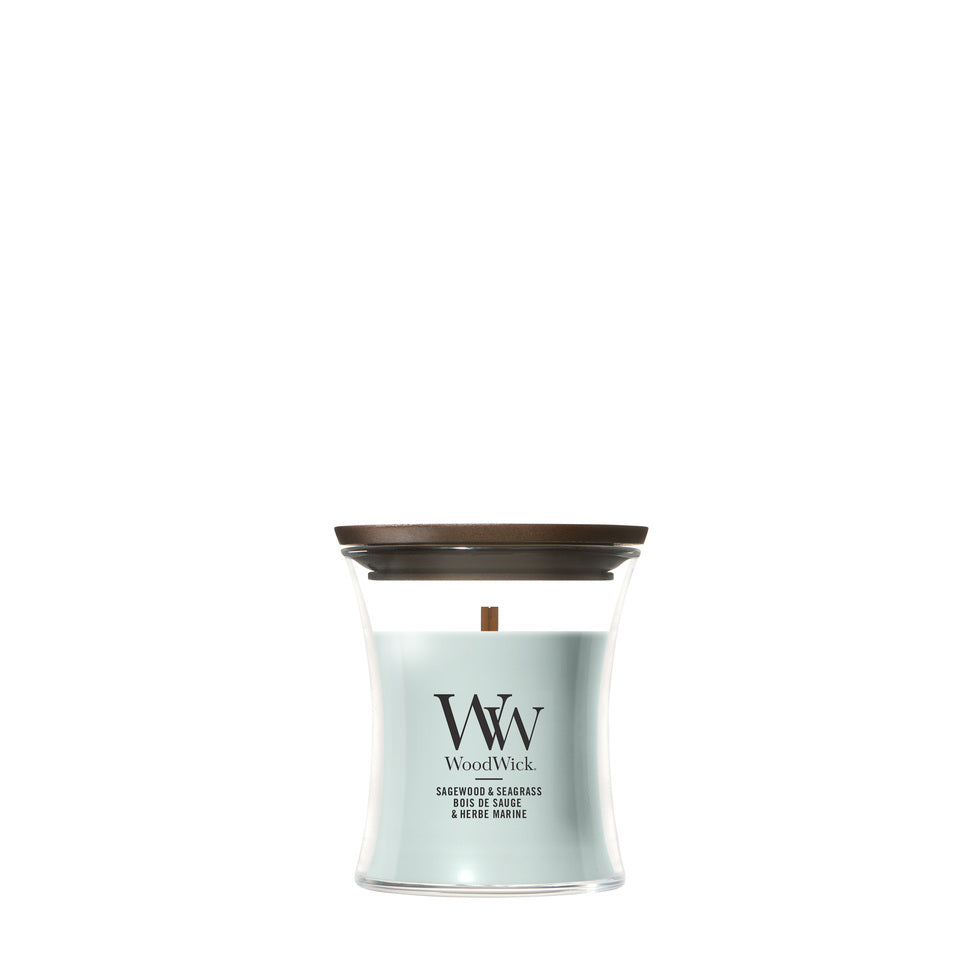 WoodWick Sagewood & Seagrass Mini Geurkaars