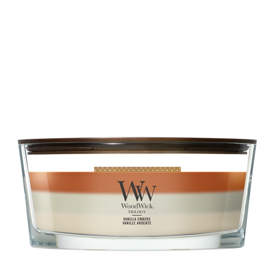 WoodWick Vanilla Embers Ellipse Trilogy Candle