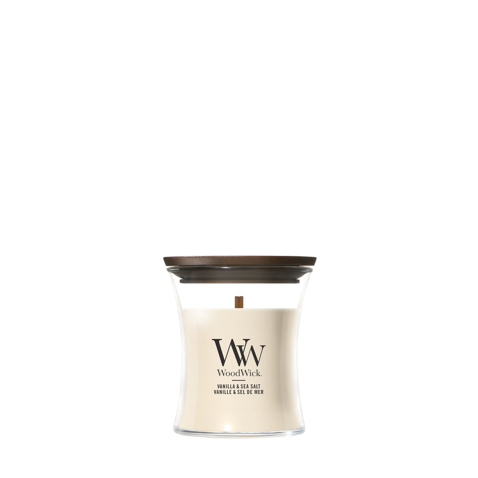WoodWick Vanilla & Sea Salt Mini Geurkaars