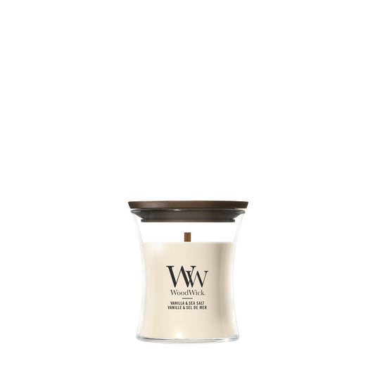 WoodWick Vanilla & Sea Salt Mini Geurkaars