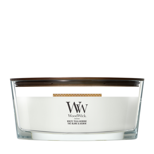 WoodWick White Tea & Jasmine Ellipse Candle