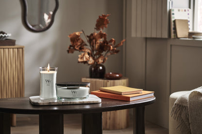 WoodWick White Teak Mini Geurkaars