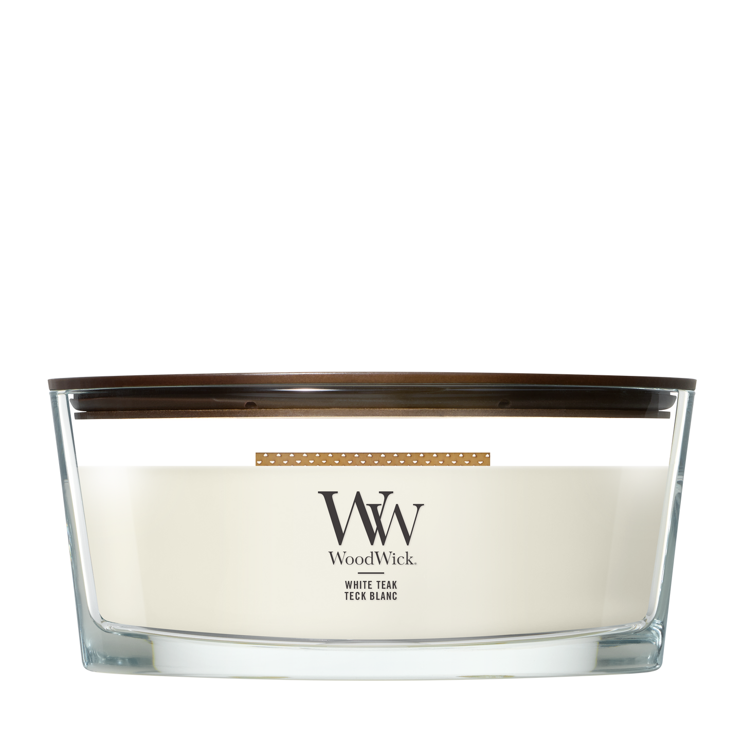WoodWick White Teak Ellipse Candle