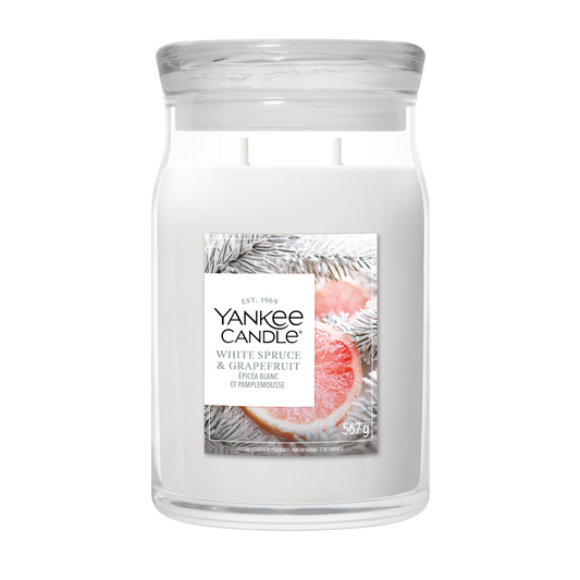Yankee Candle White Spruce & Grapefruit Large Jar