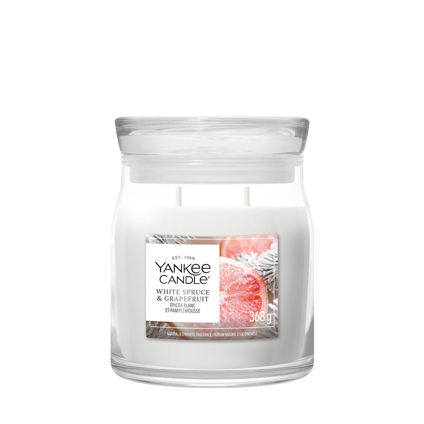 Yankee Candle White Spruce & Grapefruit Medium Jar
