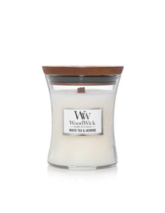 WoodWick White Tea & Jasmine Medium Candle