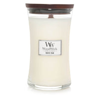 WoodWick White Teak Large Candle - Yankee Candle & WoodWick